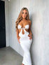 Sleeveless Women Hollow Out Bodycon Dress for Party Events